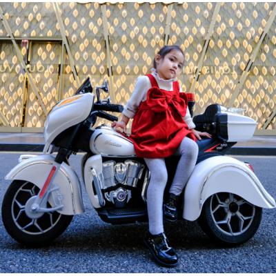 Children's electric motorcycle can take adult tricycle male and female children double charging toy buggy