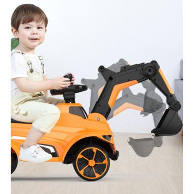 Children's excavator toy car Boy electric engineering car can seat oversized remote control hook baby excavator