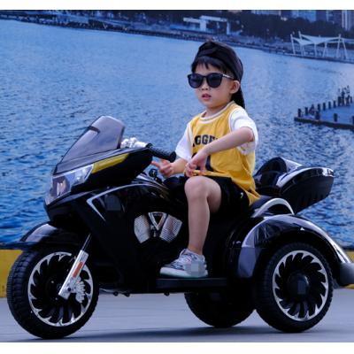 Children electric motorcycle children can ride adult rechargeable tricycle boys and girls double large double drive toy 
